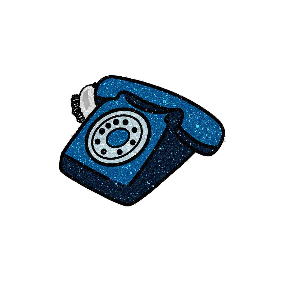 Vintage telephone Glitter Sticker